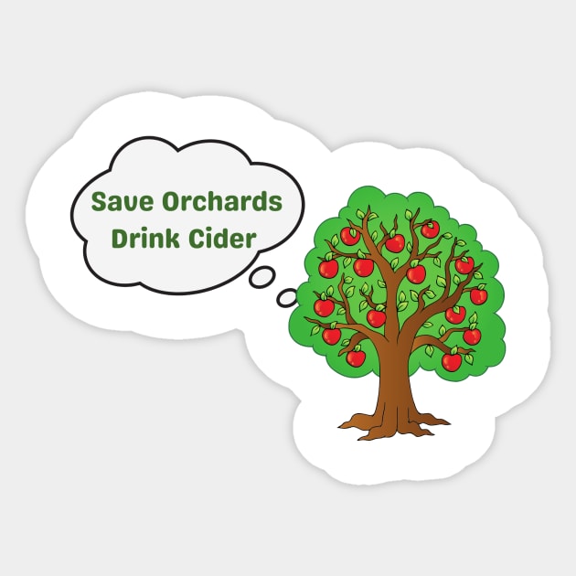 Save Orchards Drink Cider Sticker by Cider Chat